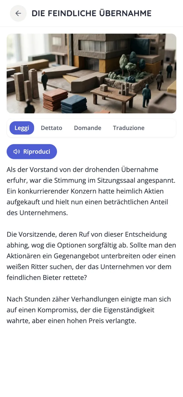 Racconto breve in tedesco in KasusKnacker con le schede lettura, dettato, domande e traduzione