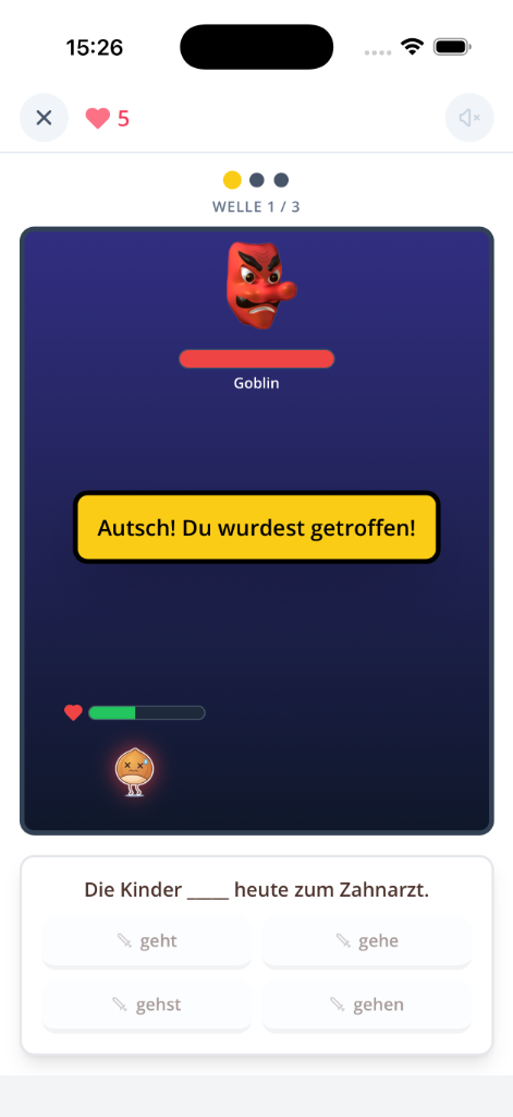 German grammar mini-games in KasusKnacker