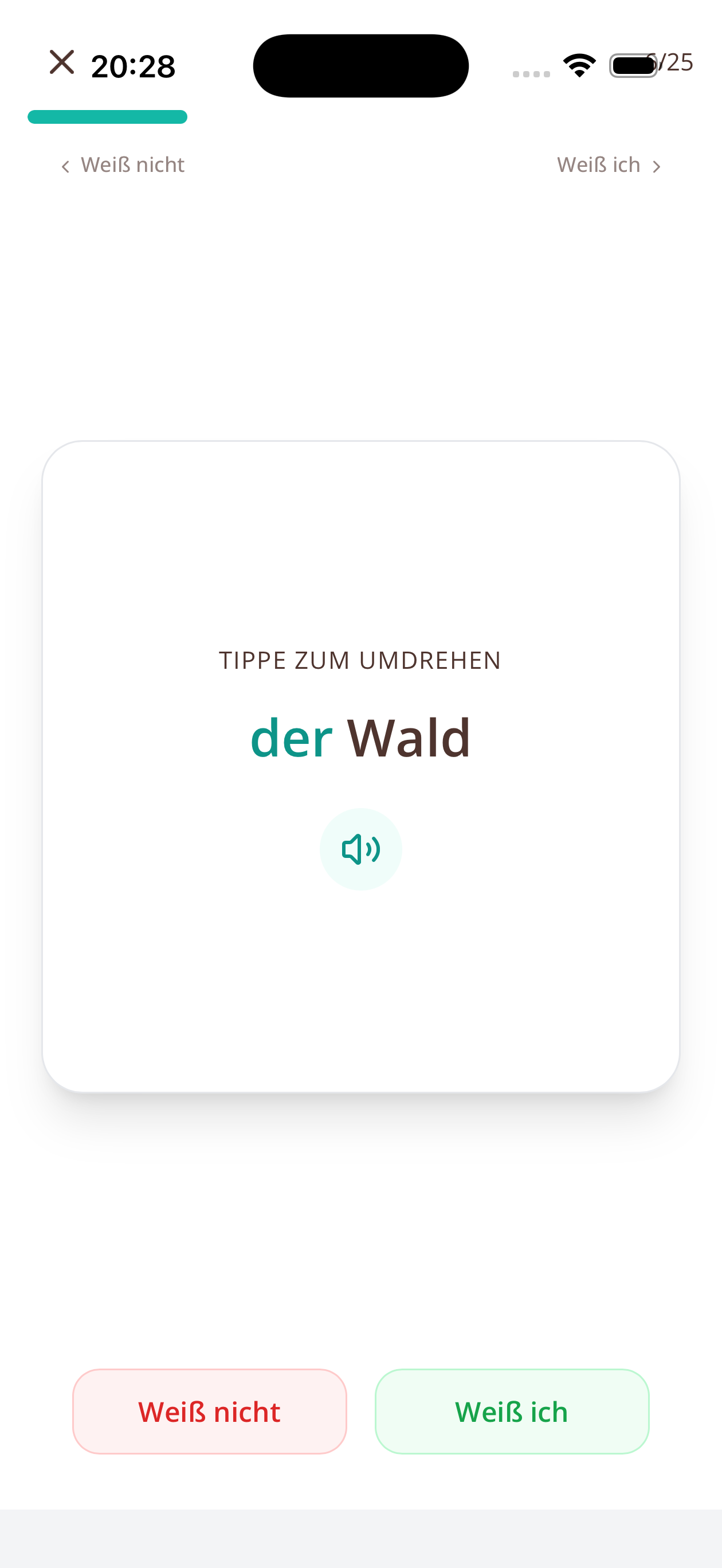 German vocabulary and phrases flashcards in KasusKnacker